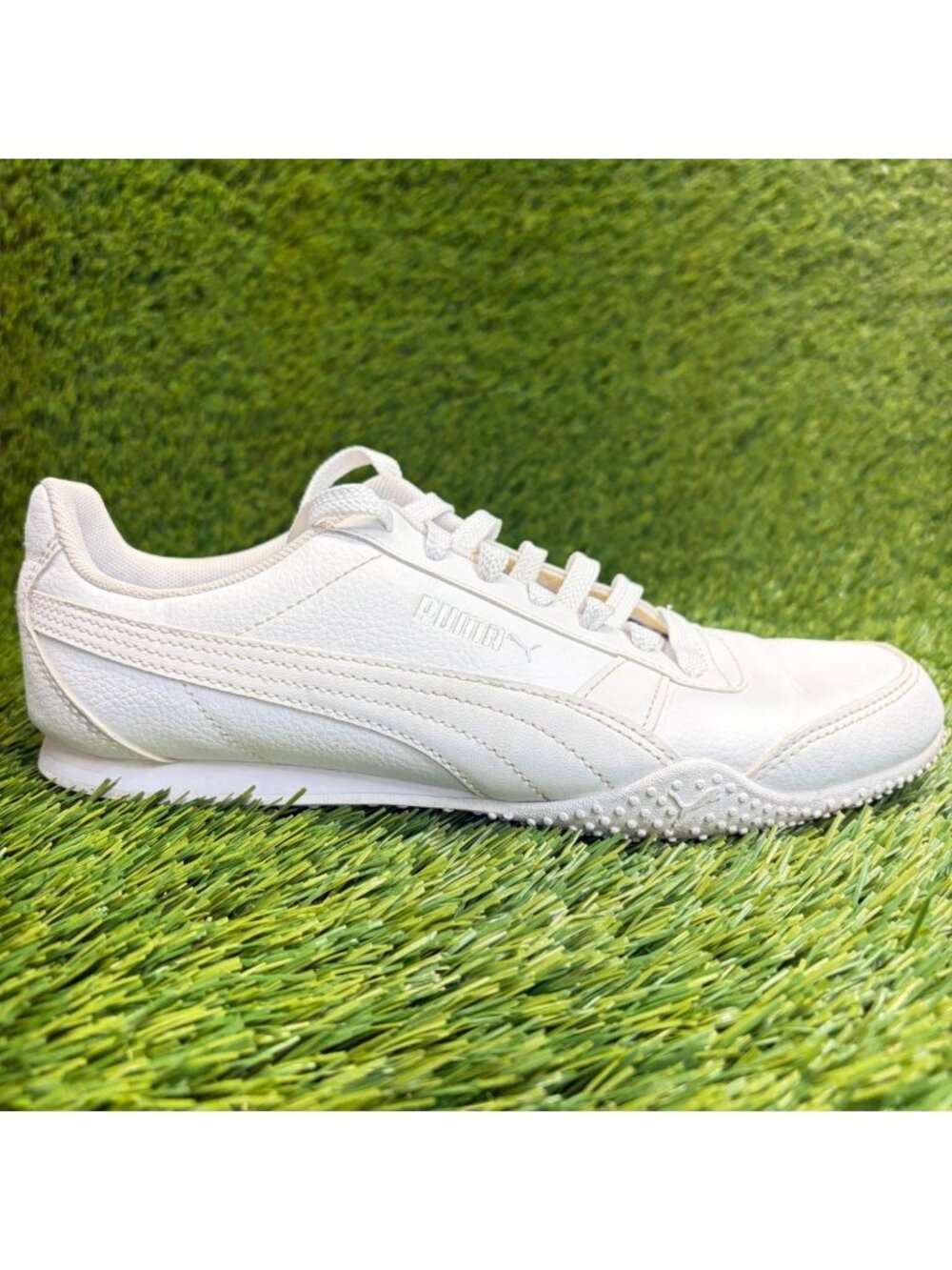 Puma Bella SL Womens Size 7.5 Triple White Athletic Lifestyle Shoes Sneakers
